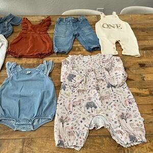 Lot of Mixed Brands Baby Clothes Girls' Sizes 6-18 Months